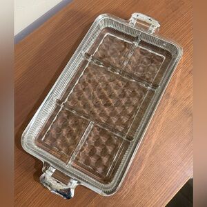 Fostoria American Crystal 5-part Divided Rectangular Tray, Line #2056